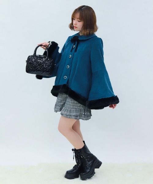 axes femme POETIQUE ダッフルコート コート ベルスリーブAライン