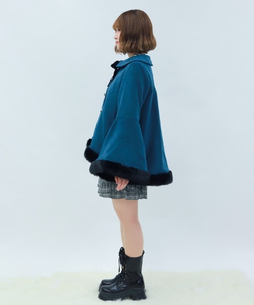 axes femme POETIQUE ダッフルコート コート ベルスリーブAライン