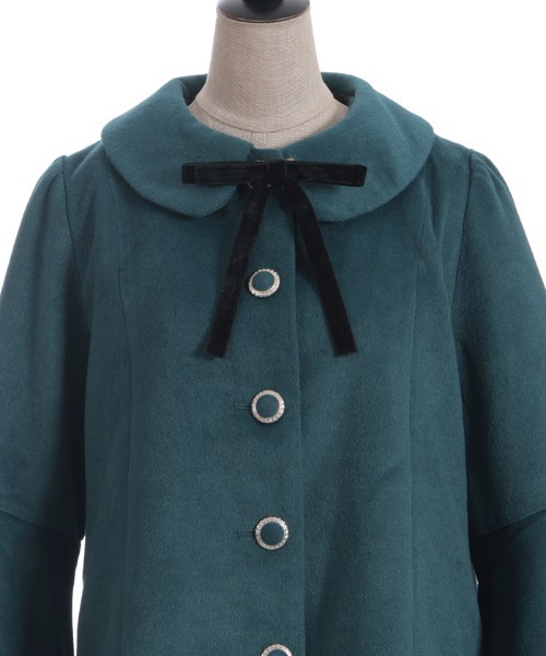 極美品✨アナイ 現行タグ ダブルクロス フレアスリーブコート 紺 38 日本製 コンパクトダブルクロス ノーカラージャケット（M5E02300＿＿