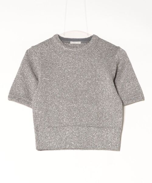 「ESTNATION」 半袖ニット FREE ゴールド レディース_画像9