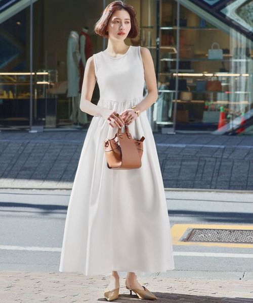 ELFRANK ノースリーブワンピース FREE ブラック レディース : ZOZOTOWN