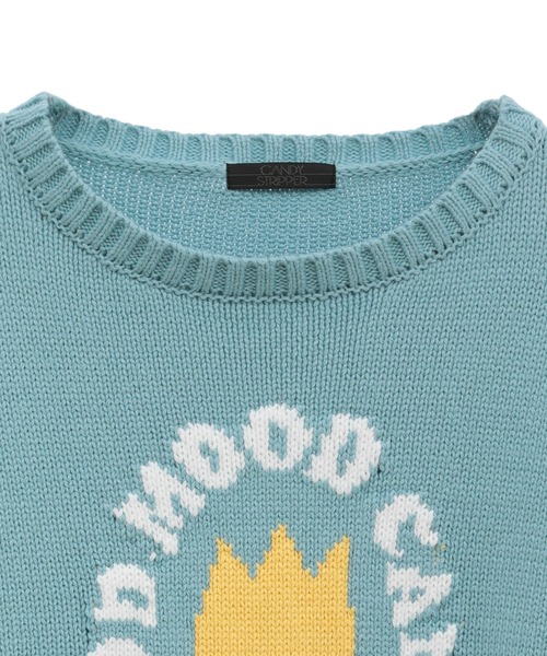 美品　キャンディストリッパー　パッチワークニット　ブルー系　オーバーサイズ 美品 キャンディストリッパー パッチワークニット ブルー系 オーバー