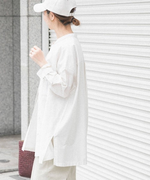 「FORK&SPOON」 長袖ブラウス 1 ブルー レディース_画像2