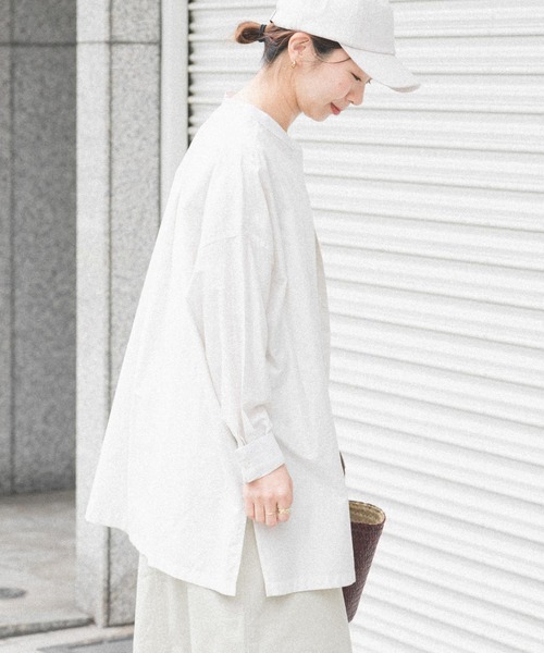 「FORK&SPOON」 長袖ブラウス 1 ブルー レディース_画像4