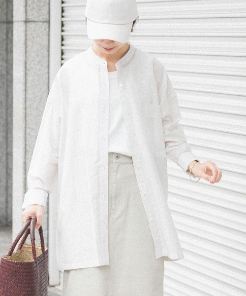 「FORK&SPOON」 長袖ブラウス 1 ブルー レディース_画像6