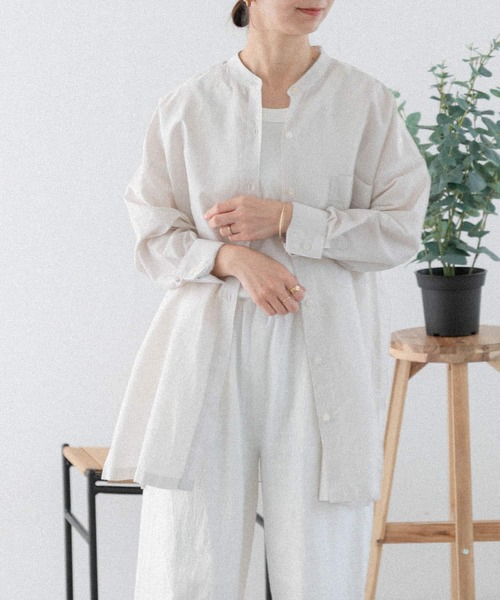 「FORK&SPOON」 長袖ブラウス 1 ブルー レディース_画像9