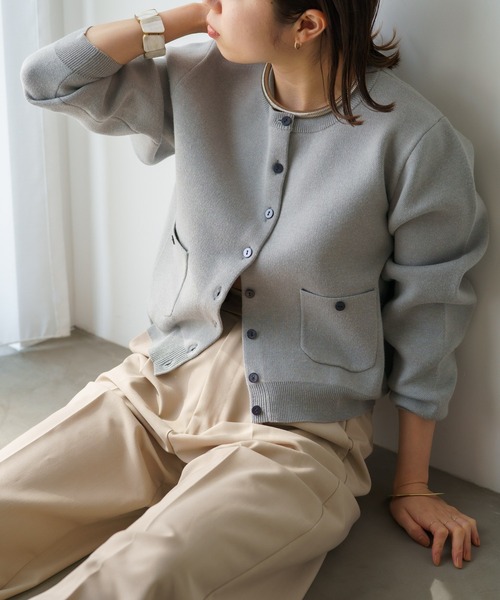 「Omekashi」 ニットカーディガン FREE ホワイト レディース_画像5