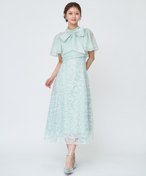 AND COUTURE（アンドクチュール） ドレス ラメボタニカルレース