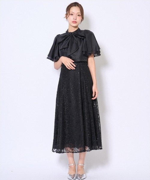 AND COUTURE（アンドクチュール） ドレス ラメボタニカルレース