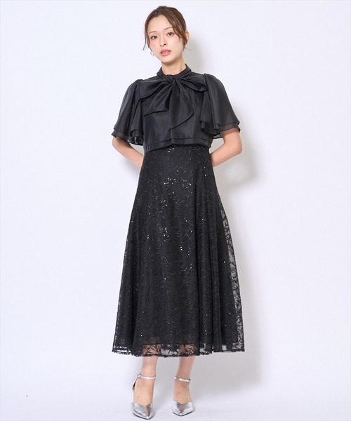AND COUTURE（アンドクチュール） ドレス ラメボタニカルレース