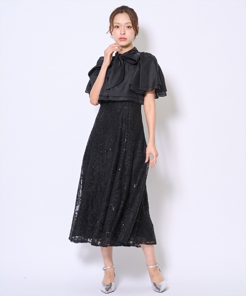 AND COUTURE（アンドクチュール） ドレス ラメボタニカルレース
