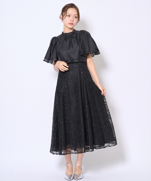 AND COUTURE（アンドクチュール） ドレス ラメボタニカルレース