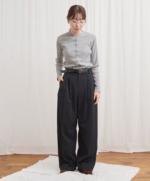 fig London（フィグロンドン） カーディガン DAILY rib cardigan