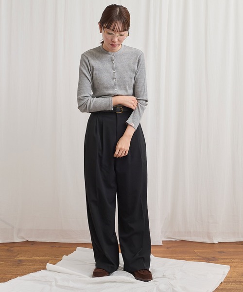 figlondon  ショートカーディガン fig London（フィグロンドン） カーディガン DAILY rib cardigan