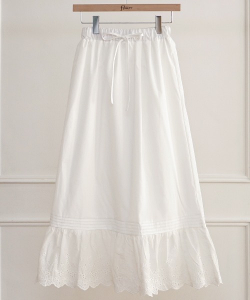 「flower」 ロングスカート FREE ホワイト レディース_画像7