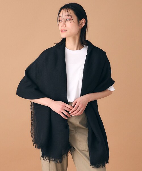 「ASAUCE MELER」 ストール 00 ブラック レディース_画像9