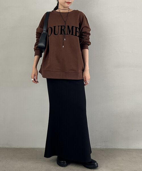 新品　Loungedress バックロゴシャツブルゾン　カーキ　ラウンジドレス Loungedress（ラウンジドレス） スウェットカットソー FREE カーキ