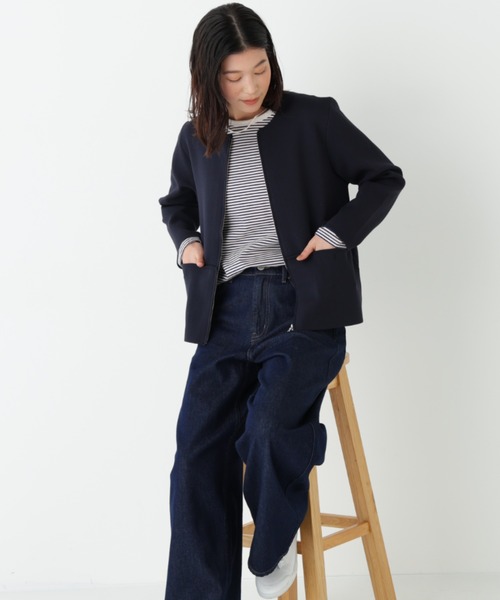 【新品・未使用】HUMAN WOMAN ヒューマンウーマン ロングカーディガン human woman(ヒューマン ウーマン)の《名品 / 洗える / 4カラー展開
