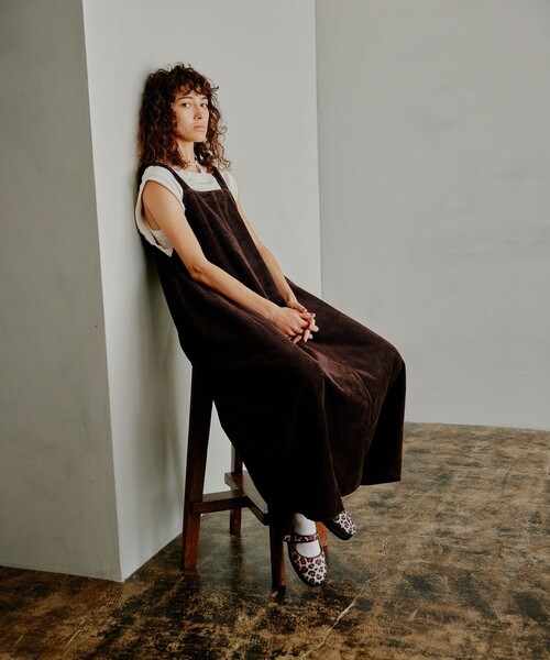 「Freada」 サロペットスカート ONE SIZE ダークブラウン レディース_画像2