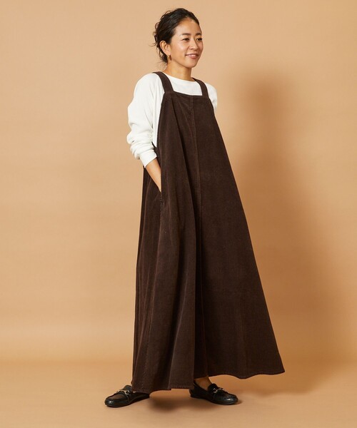 「Freada」 サロペットスカート ONE SIZE ダークブラウン レディース_画像7