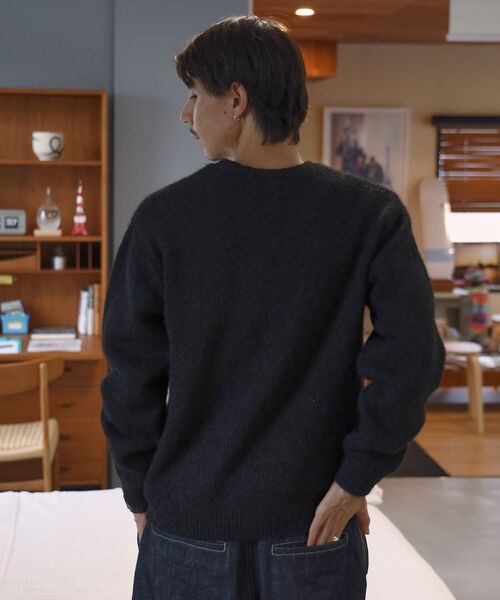 「FFEIN」 長袖ニット MEDIUM ブラック メンズ_画像6