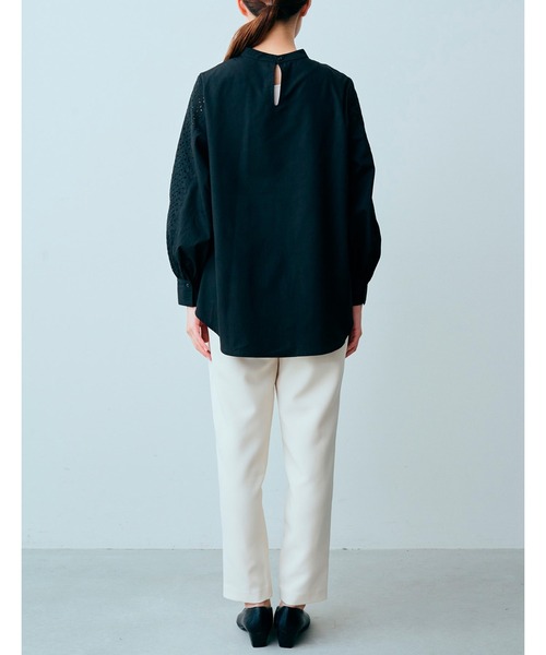 「IEDIT」 長袖ブラウス LARGE グリーン レディース_画像3