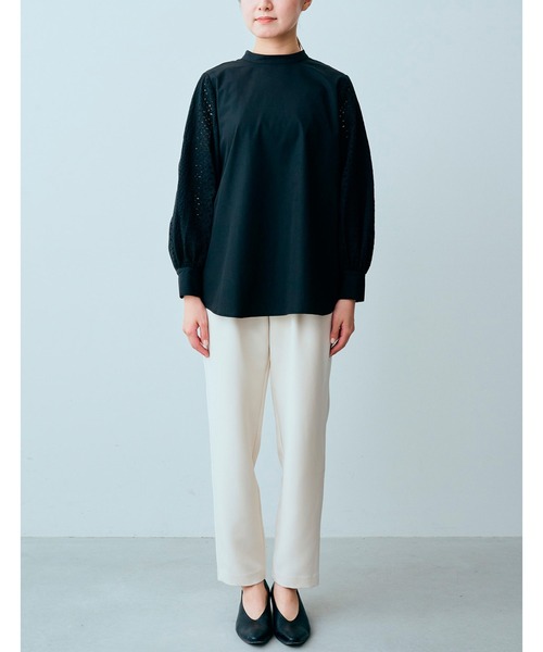 「IEDIT」 長袖ブラウス LARGE グリーン レディース_画像4