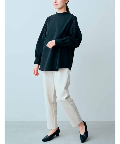 「IEDIT」 長袖ブラウス LARGE グリーン レディース_画像5