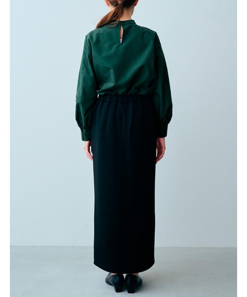 「IEDIT」 長袖ブラウス LARGE グリーン レディース_画像9