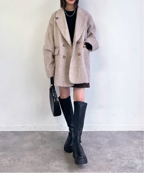 「solleim」 コート L アイボリー レディース_画像4