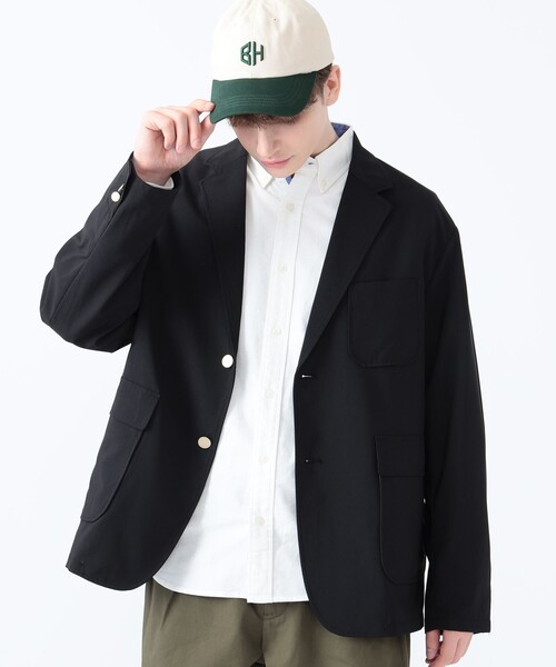 「BEAMS HEART」 テーラードジャケット S ネイビー メンズ_画像6