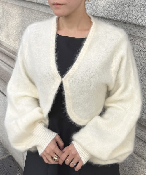 JENNE」 ニットカーディガン SMALL ホワイト レディース : ZOZOTOWN