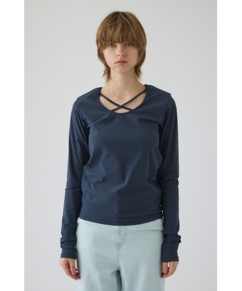 トップス RIM.ARK / Cross strap skin tops RIM.ARK tシャツ Cross strap skin tops クロス ストラップ スキン