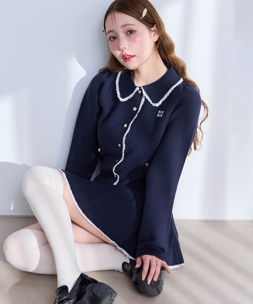 「one after another NICE CLAUP」 セットアップ FREE ネイビー レディースの画像