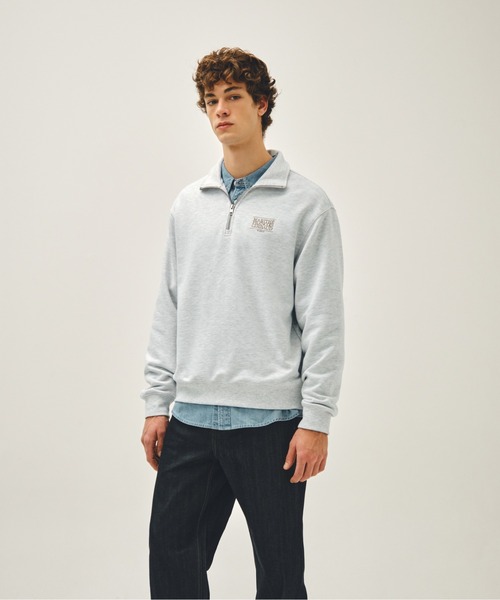 トレーナー スウェット SMALL CLASSIC LOGO HALF ZIPUP SWEATSHIRT レディース