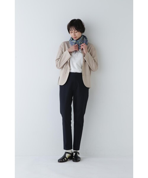 「human woman」 ノーカラージャケット MEDIUM ベージュ レディース_画像3
