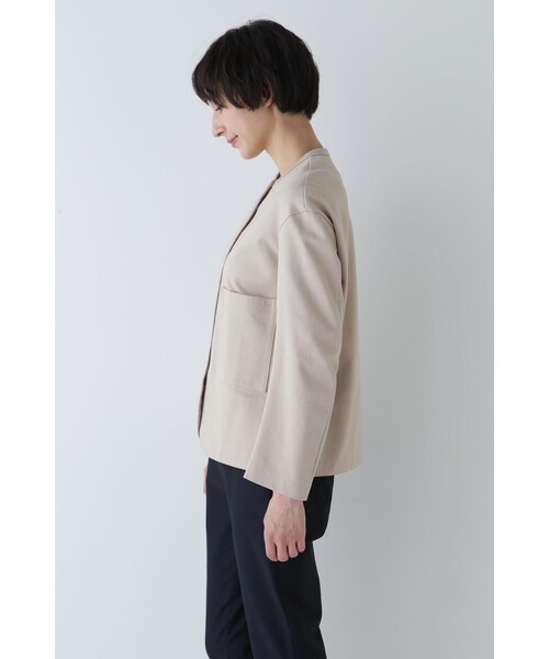 「human woman」 ノーカラージャケット MEDIUM ベージュ レディース_画像5
