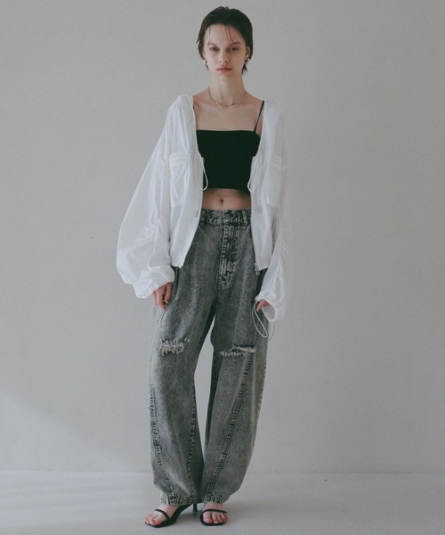 コート アウター 「EF(エフ)」シアーフーディブルゾン（WOMEN） レディースの画像