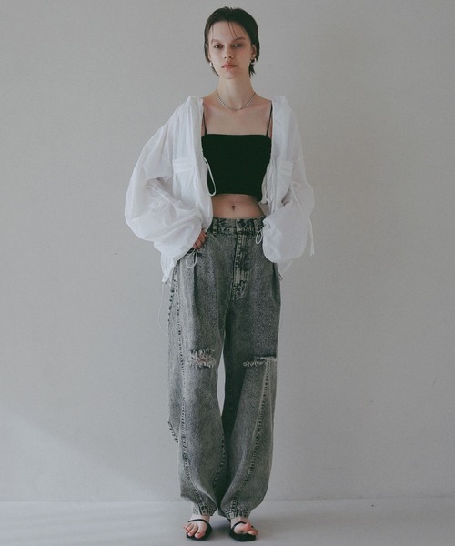 コート アウター 「EF(エフ)」シアーフーディブルゾン（WOMEN） レディースの画像