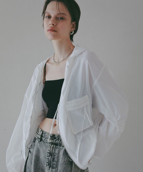 コート アウター 「EF(エフ)」シアーフーディブルゾン（WOMEN） レディースの画像