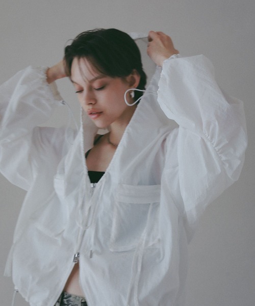 コート アウター 「EF(エフ)」シアーフーディブルゾン（WOMEN） レディースの画像