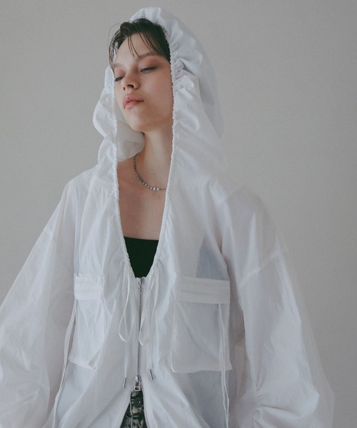コート アウター 「EF(エフ)」シアーフーディブルゾン（WOMEN） レディースの画像