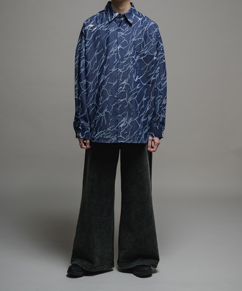 「Casper John」 長袖シャツ X-SMALL ネイビー メンズ_画像2