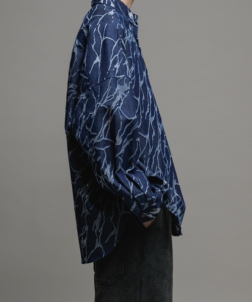 「Casper John」 長袖シャツ X-SMALL ネイビー メンズ_画像5