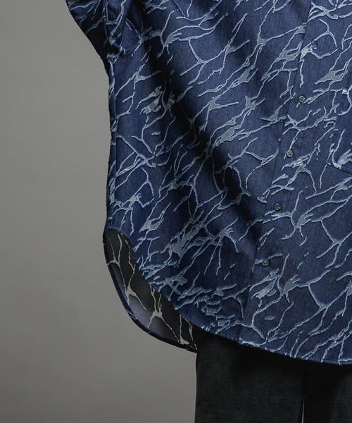 「Casper John」 長袖シャツ X-SMALL ネイビー メンズ_画像7
