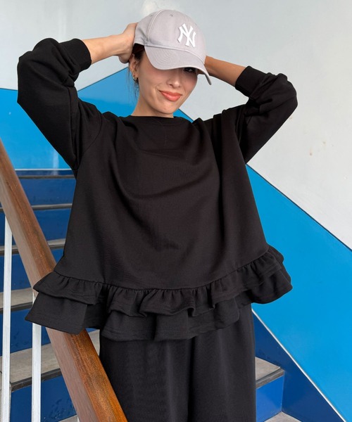 CHERI since1985 セットアップ ヘムフリルスウェットセットアップ