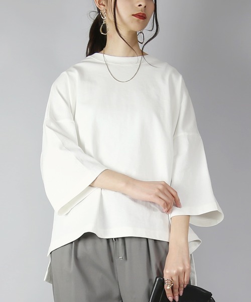 「and it_」 半袖Tシャツ M-L アイボリー レディース_画像4