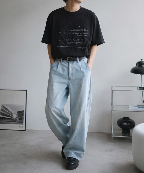 アロハシャツ tシャツ 半袖 「82」Y2K スタッズ ワッペン メッセージ