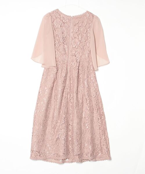 「DRESS PLUS」 半袖ワンピース S ピンクベージュ レディース_画像2