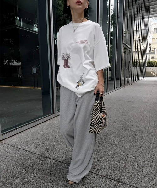Ameri（アメリ） tシャツ 半袖 VINTAGE GRAPHIC OVER TEE レディース